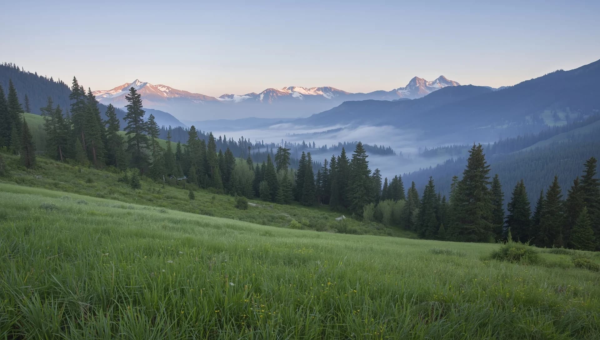 Colorado mountain landscape with green meadows - mountain recovery retreats